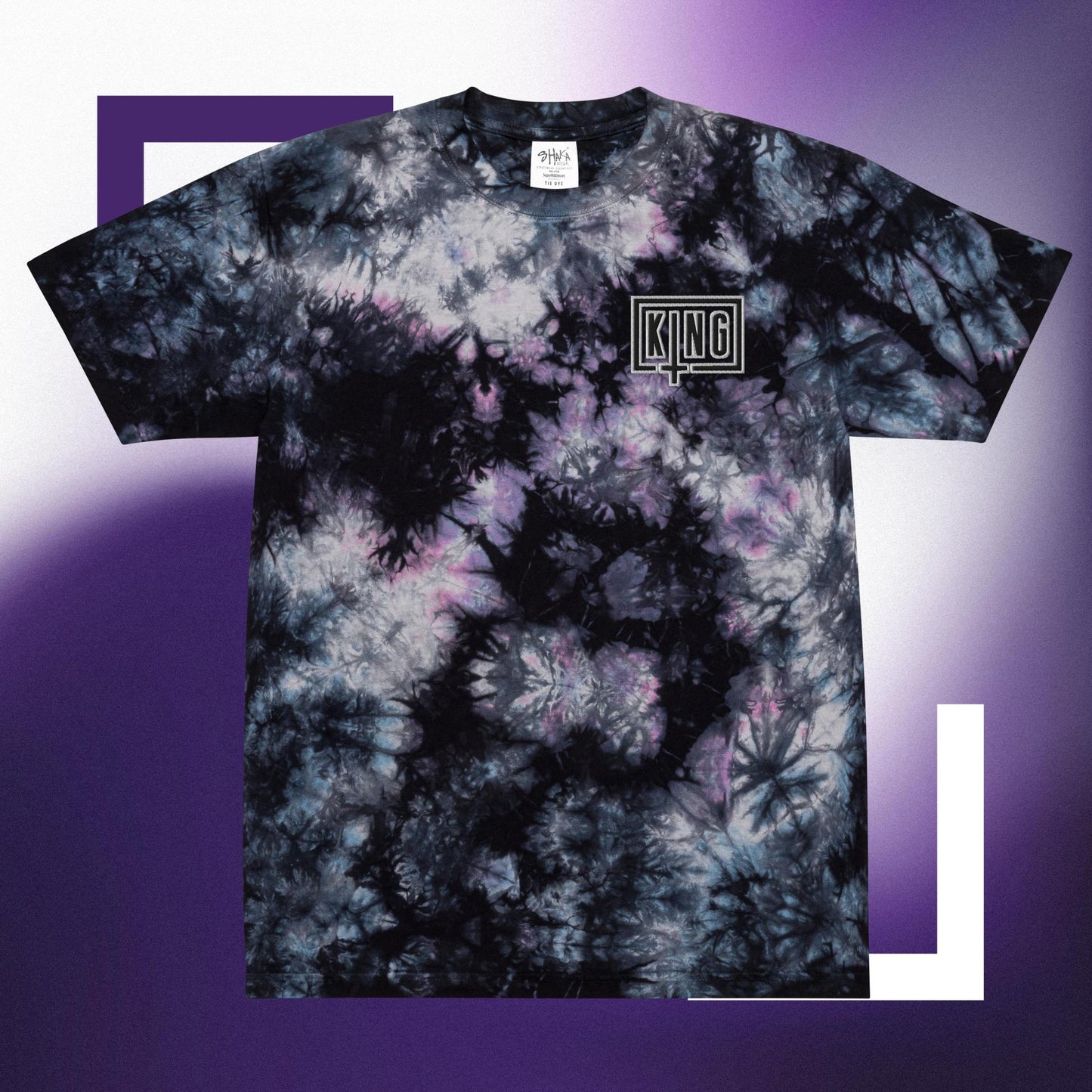 Sullivan King Embroidered Oversized tie-dye rave t-shirt for men women unisex